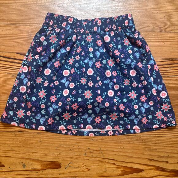 Pacific Trail blue floral athletic lined elastic waist girls skort SIZE XS - Picture 1 of 6